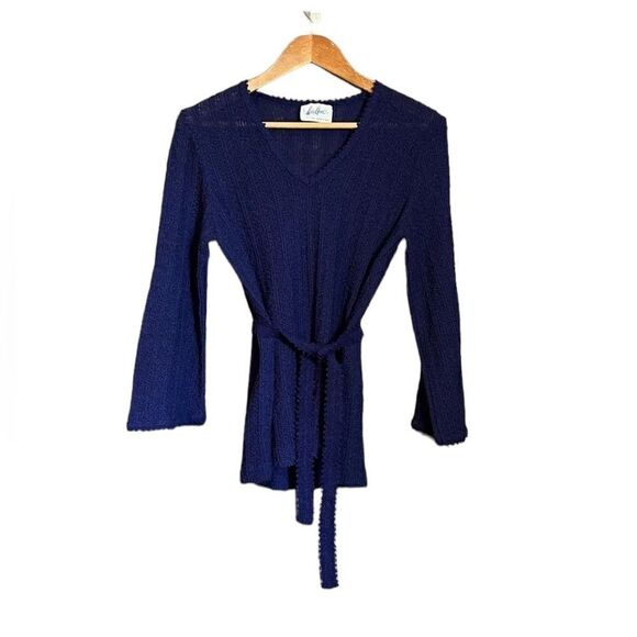 Lady Anne vintage knit v neck top - Picture 1 of 10